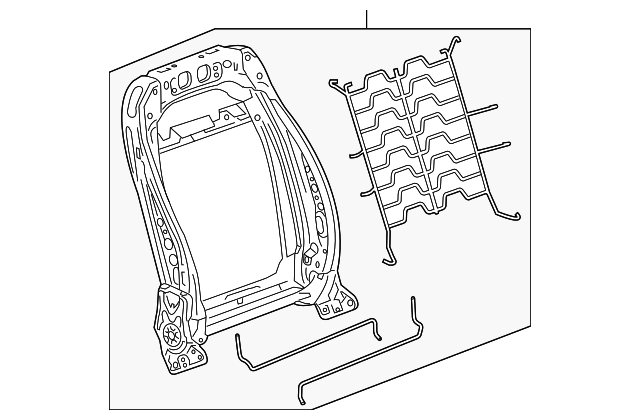 Passenger Side Front Seat Back Frame - GM (95087992)