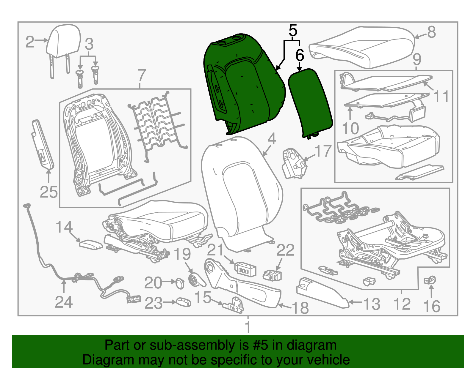 Seat Back Pad - GM (95362103)