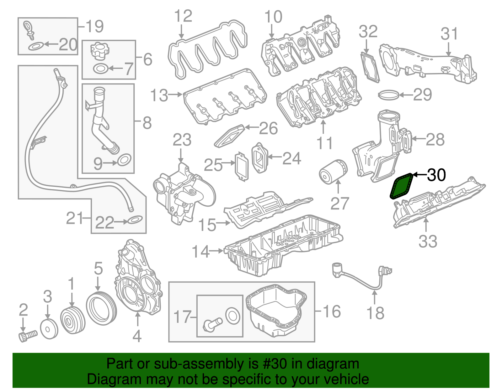 Center Intake Manifold Gasket - GM (97363570)