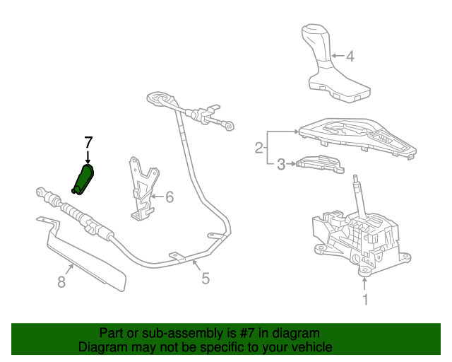 Automatic Transmission Range Selector Cable Lever 84887543