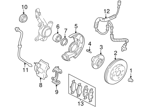 Front Brakes for 2000 Kia Spectra #0