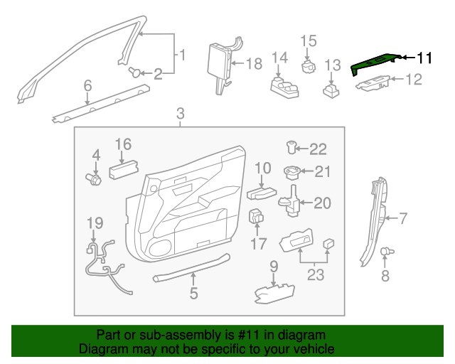 2013-2017 Lexus Door Window Switch Bezel 74231-50171-E3 | AutoNation Parts