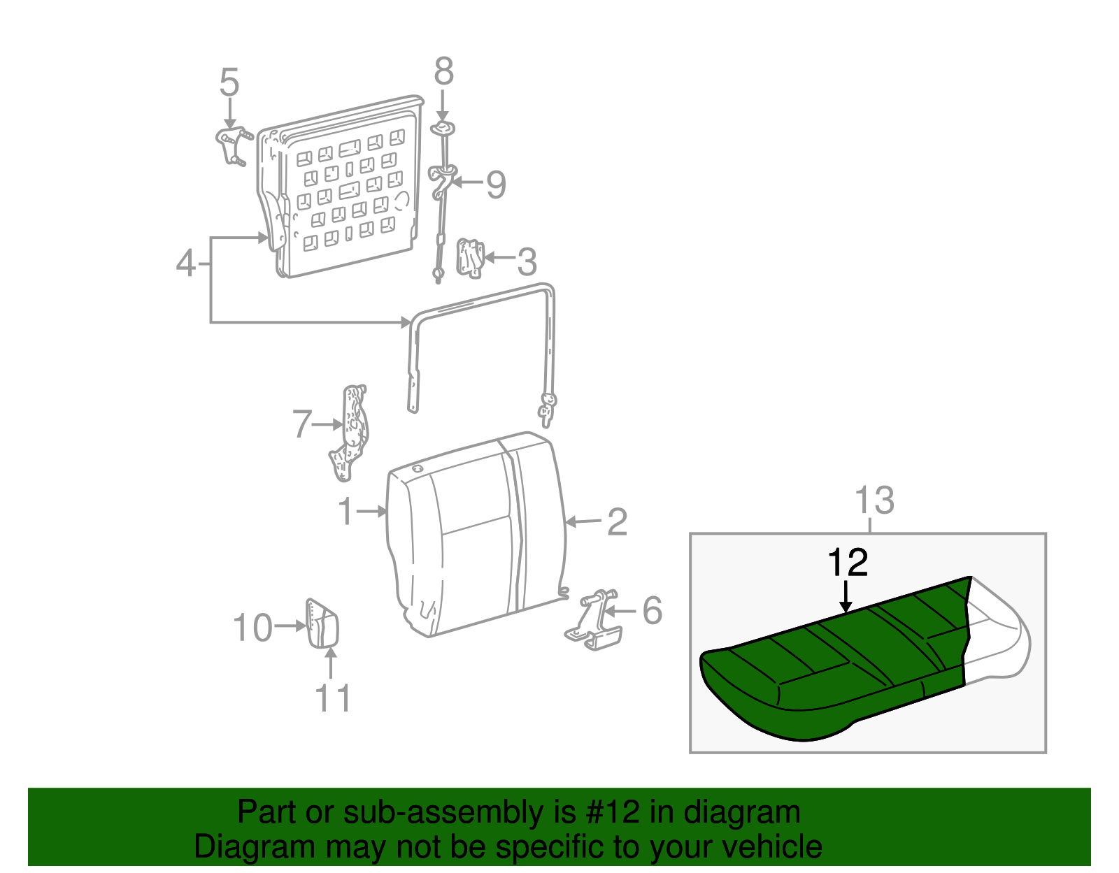 Seat Cover - Ford (YF4Z-7463804-AAB)