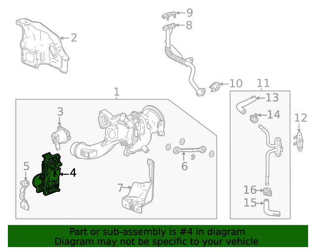 12678523 Turbocharger Wastegate Actuator 20202023 GM Chevrolet
