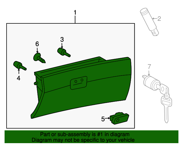 55550AE010B0 Glove Box Door 20042009 Toyota Sienna nashuatoyota