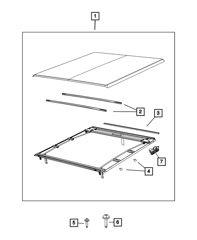 20232024 Jeep Gladiator Tonneau Cover 68343465AI Mopar eStore