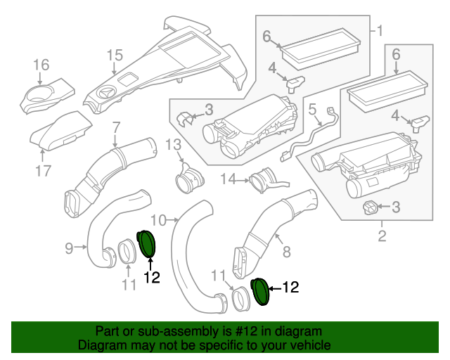 19982024 MercedesBenz Engine Air Intake Resonator Clamp 0069972790