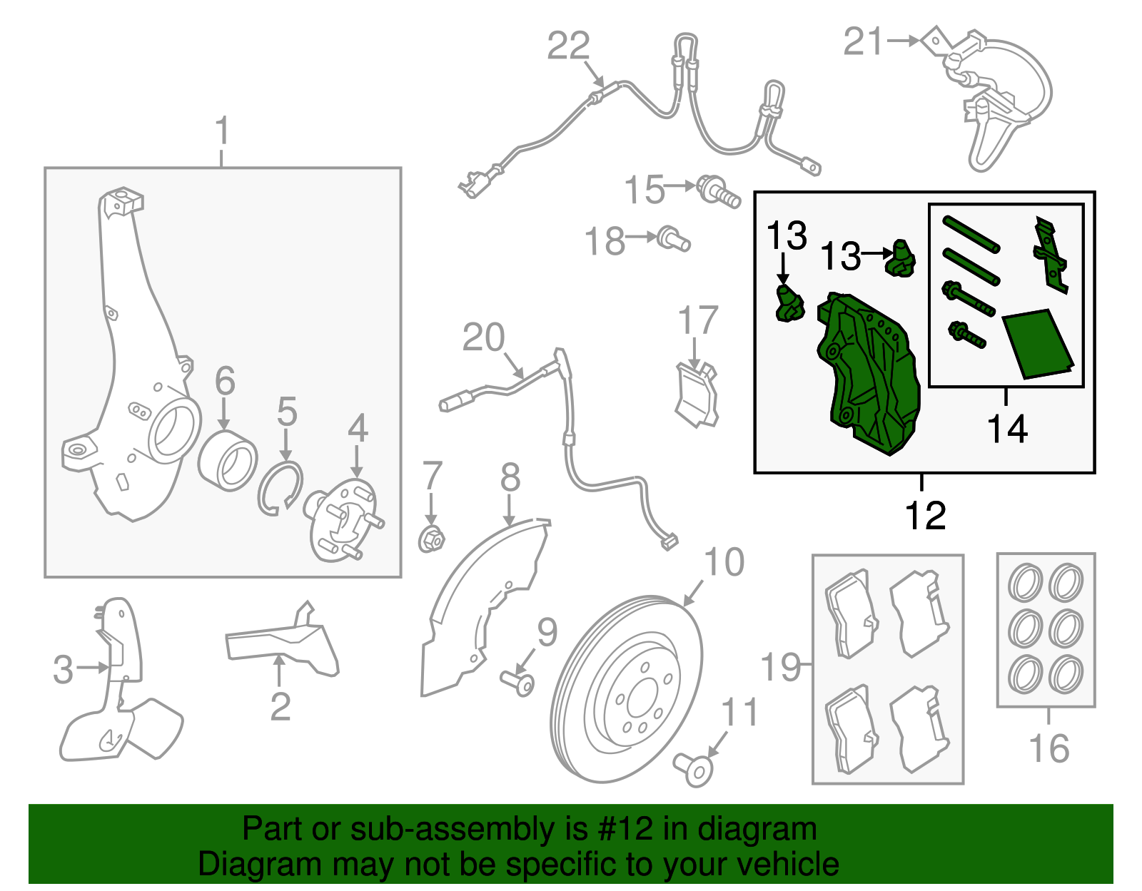 20132021 Land Rover Caliper Assembly LR139252 Land Rover OEM Parts