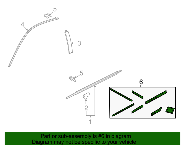 08P05T3L110 Body Side Molding 20132015 Honda Accord Genuine