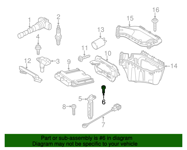 20132024 Audi Crankshaft Sensor Bolt N10751201 Audi USA Parts