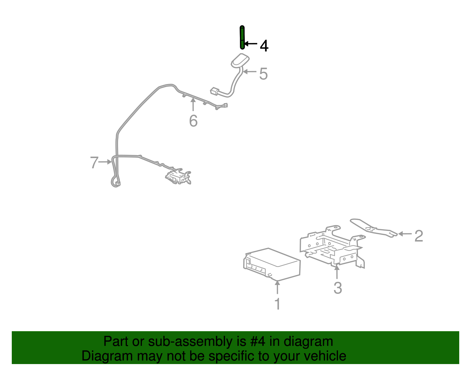 Digital Mobile Telephone Antenna Mast - GM (10335281)