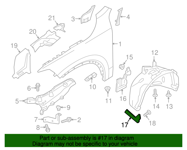 Genuine Fender Liner Extension for 2023 Volvo XC90 | Part 