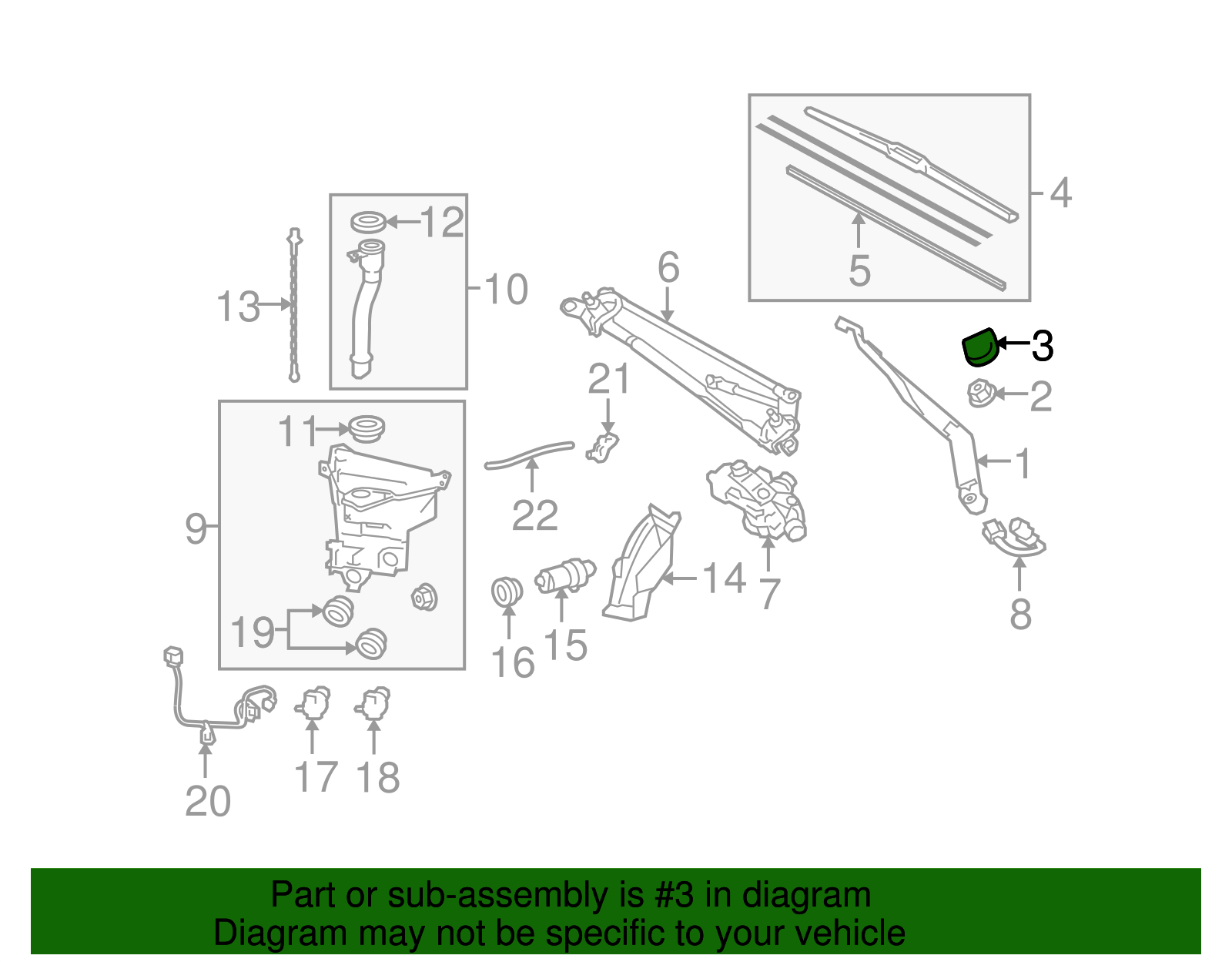 Cap; Cover - Toyota (85292-13010)