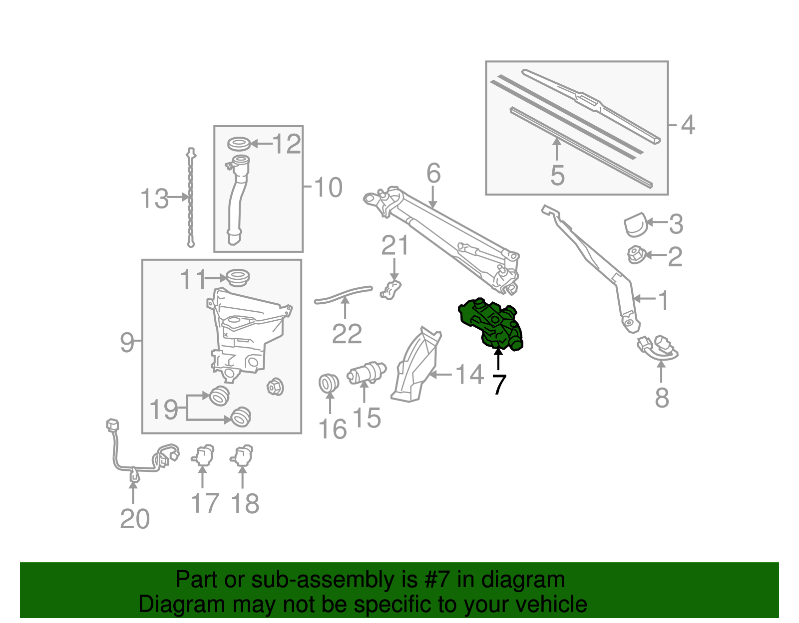 Wiper Motor - Toyota (85110-35310)