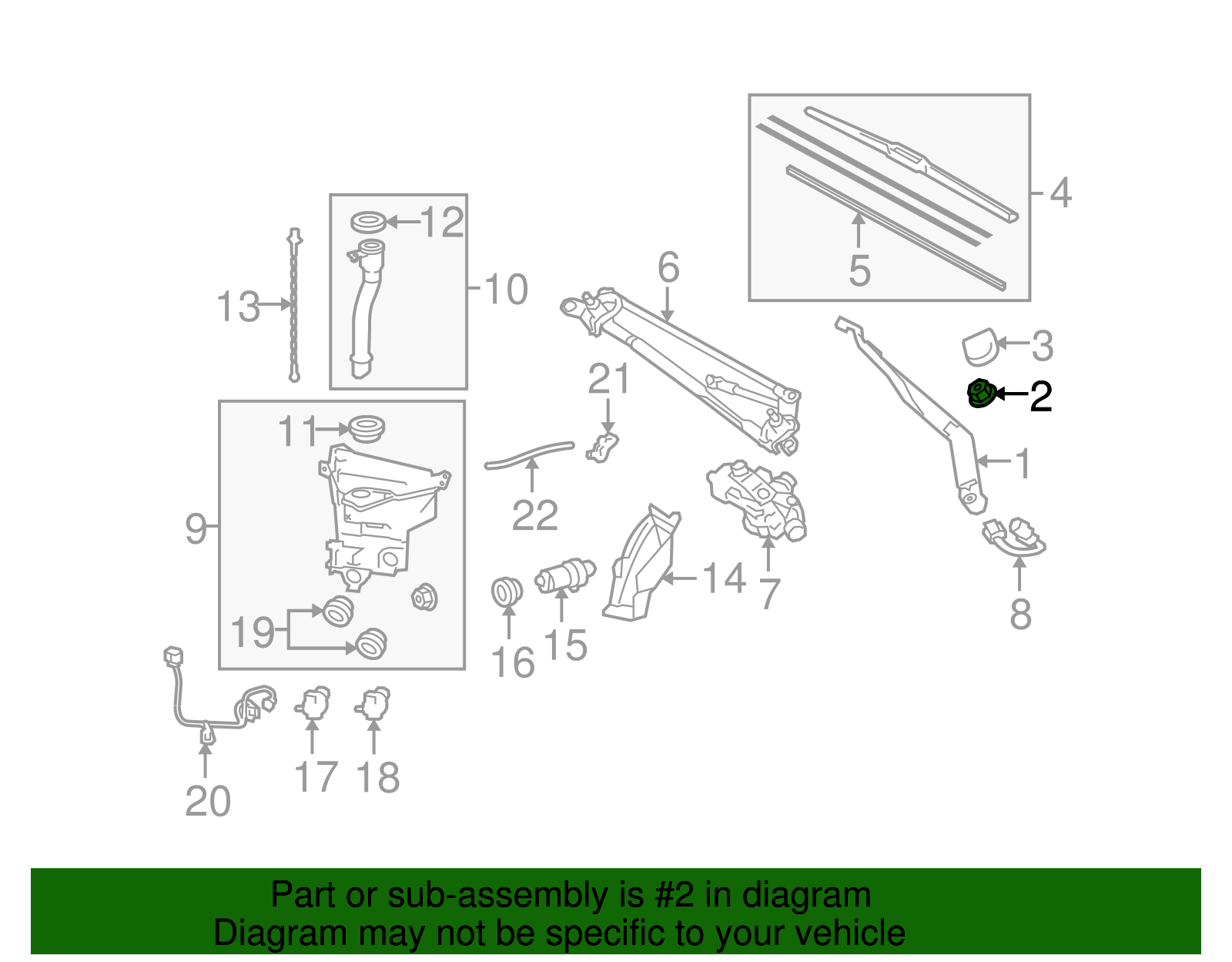 Wiper Arm Nut - Scion (90182-A0017)