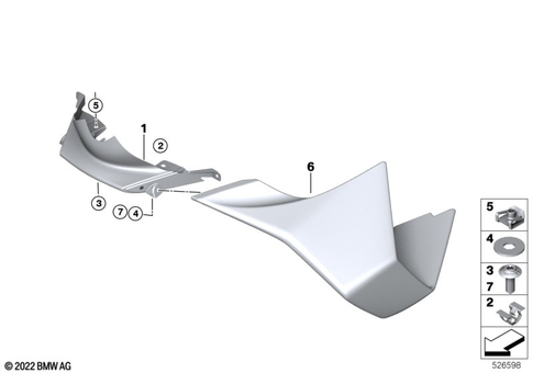 Motorcycle Trim Section, Windshield for 2024 BMW-Motorrad M 1000 