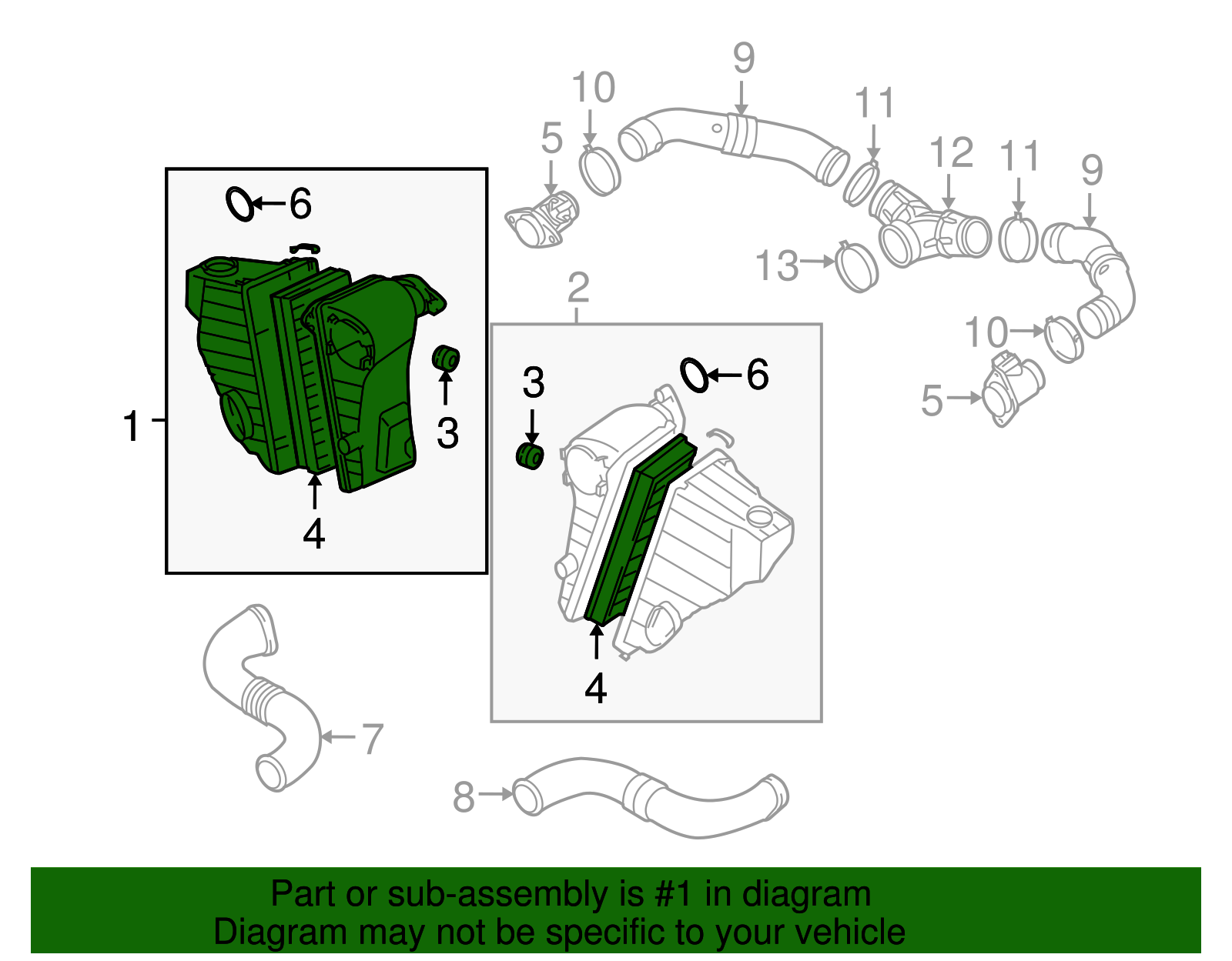 Air Cleaner Assembly - Volkswagen (7L6-129-607-BE)