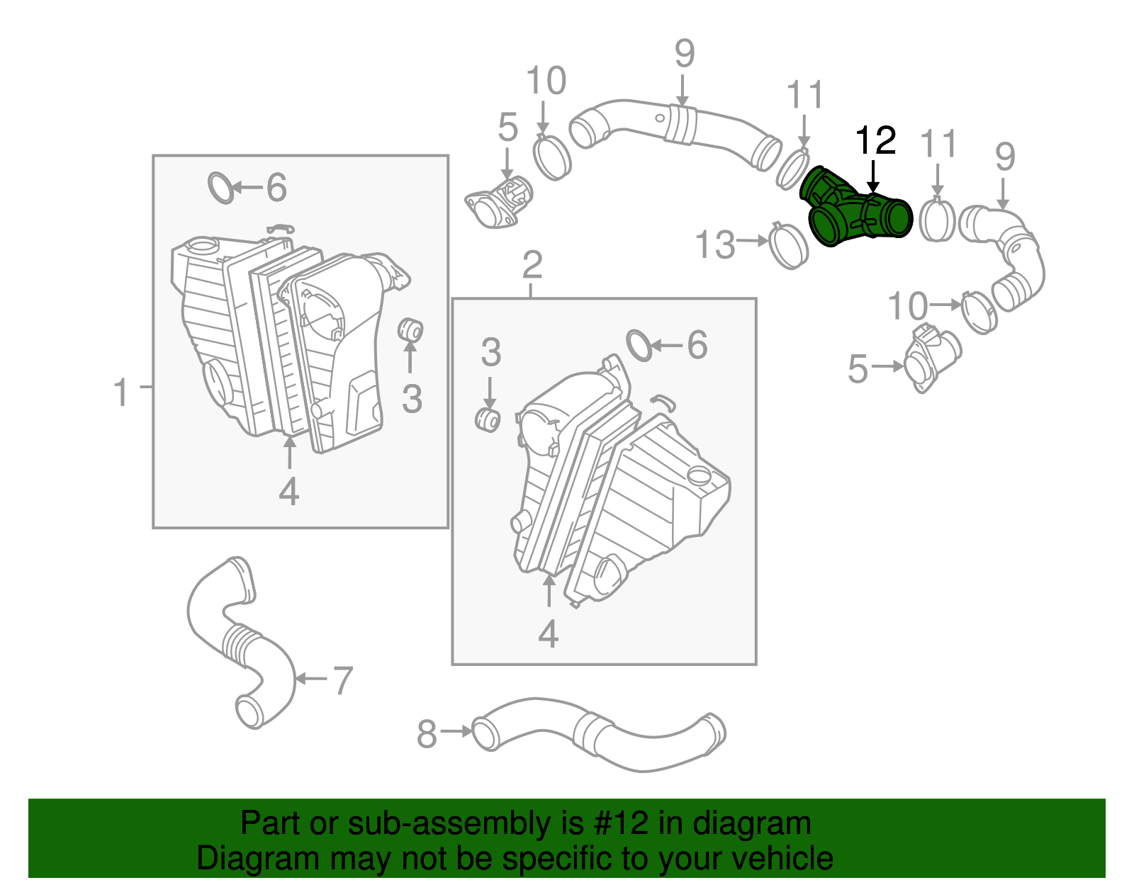 Intake Duct - Volkswagen (7L6-129-627)