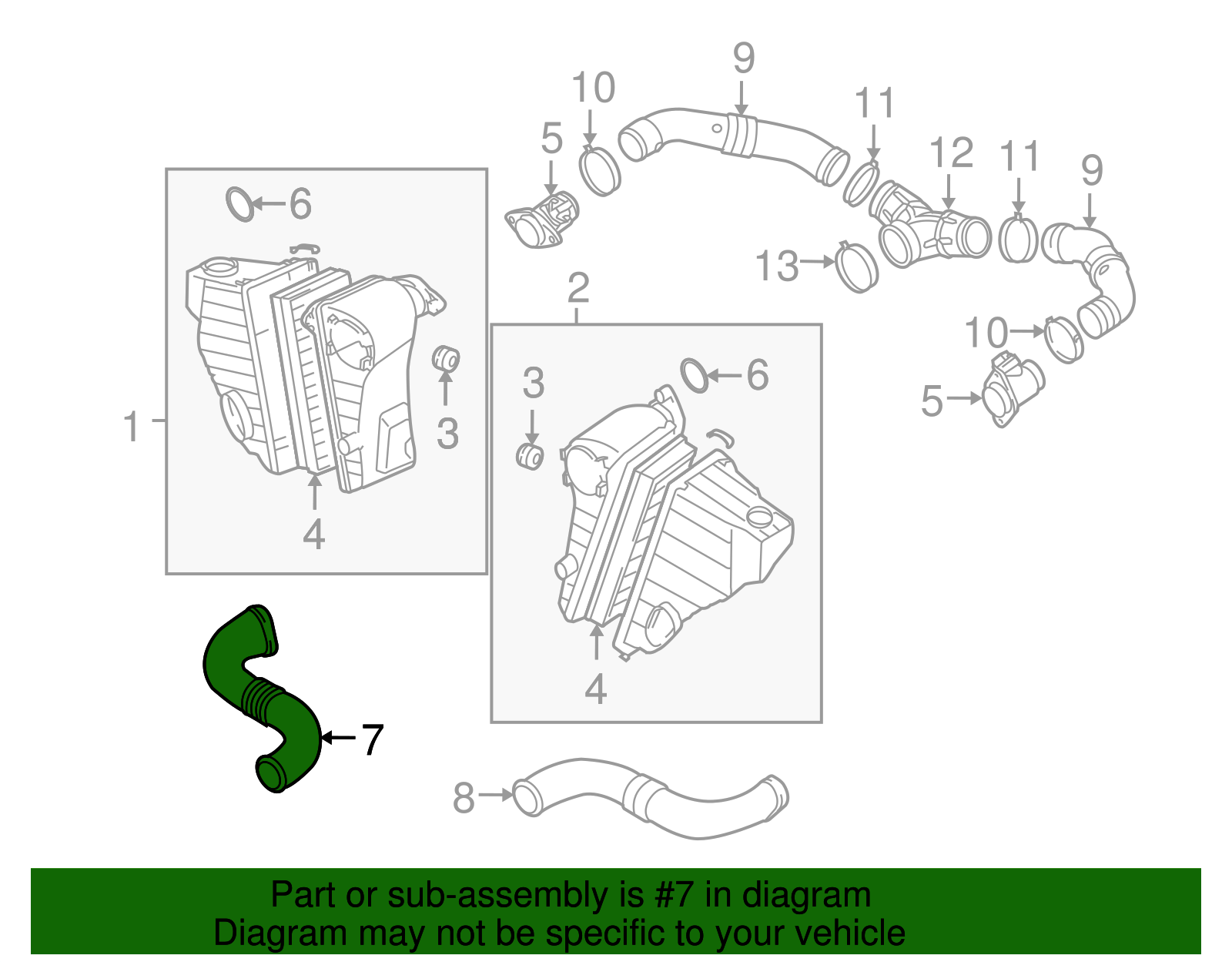 Air Pipe - Volkswagen (7L6-129-609-B)