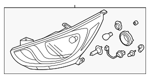 Genuine OEM Composite Assembly Part# 92101-1R710 Fits 2015-2017 Hyundai ...