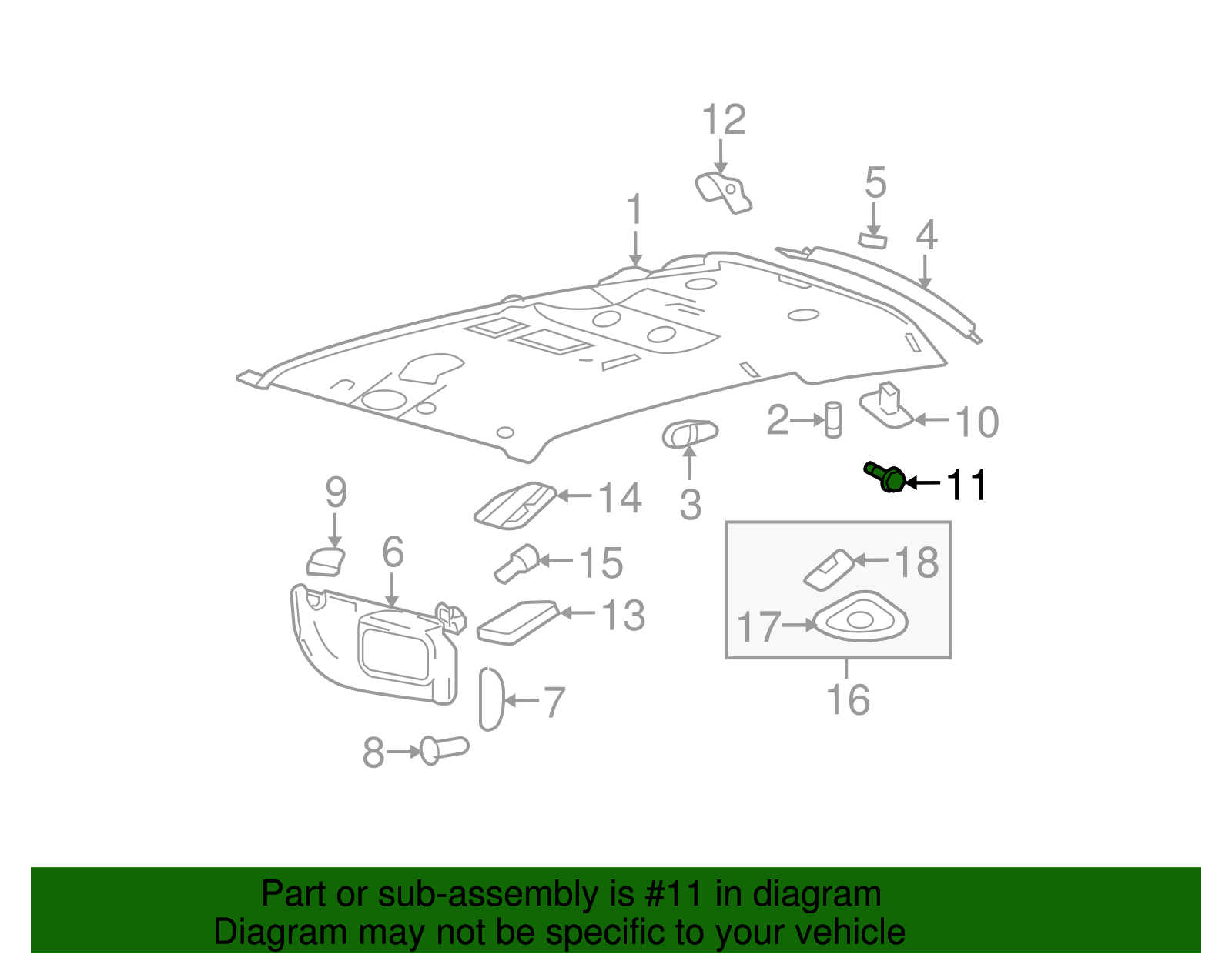 Coat Hook Retainer Clip - Ford (1L2Z-78519R44-AB)