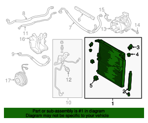 A/C Condenser For 2021-2023 Toyota 4Runner – 4.0L 6Cyl – Kool Vue KVAC30192 – Direct Fit – 88460-60480