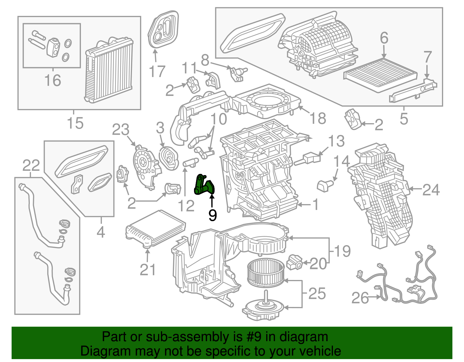 Temperature Valve Lever - GM (84081094)