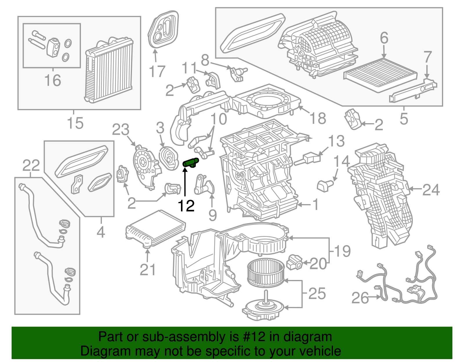 HVAC Temperature Valve Link - GM (84081093)