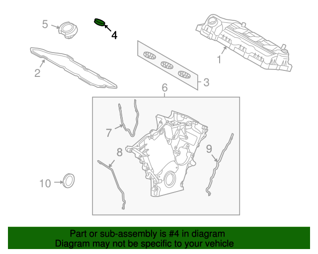7L1Z6C535AA Valve Cover Seal 20072016 Ford Direct Factory Parts