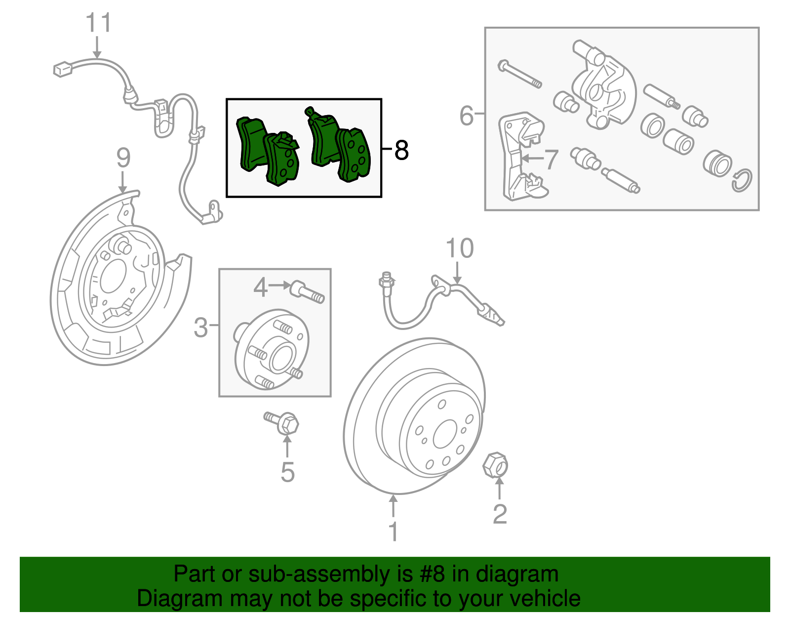 Brake Pads,Rear Pads,Pad Kit Disc Brake - Toyota (04466-48120)