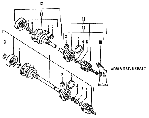 Axle Shafts & Joints for 1986 Audi 4000 #0