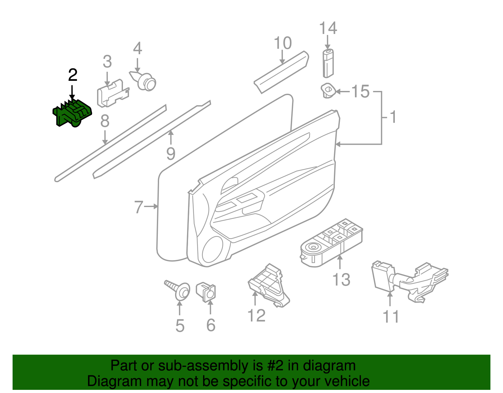 Bracket, Rear S/D T/Panel - GM (9146511)