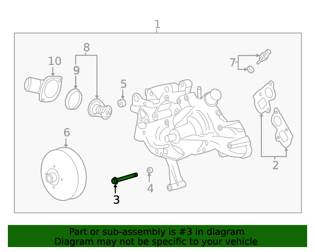 20182022 GM Alternator and Drive Belt Tensioner Bracket Bolt 11548396