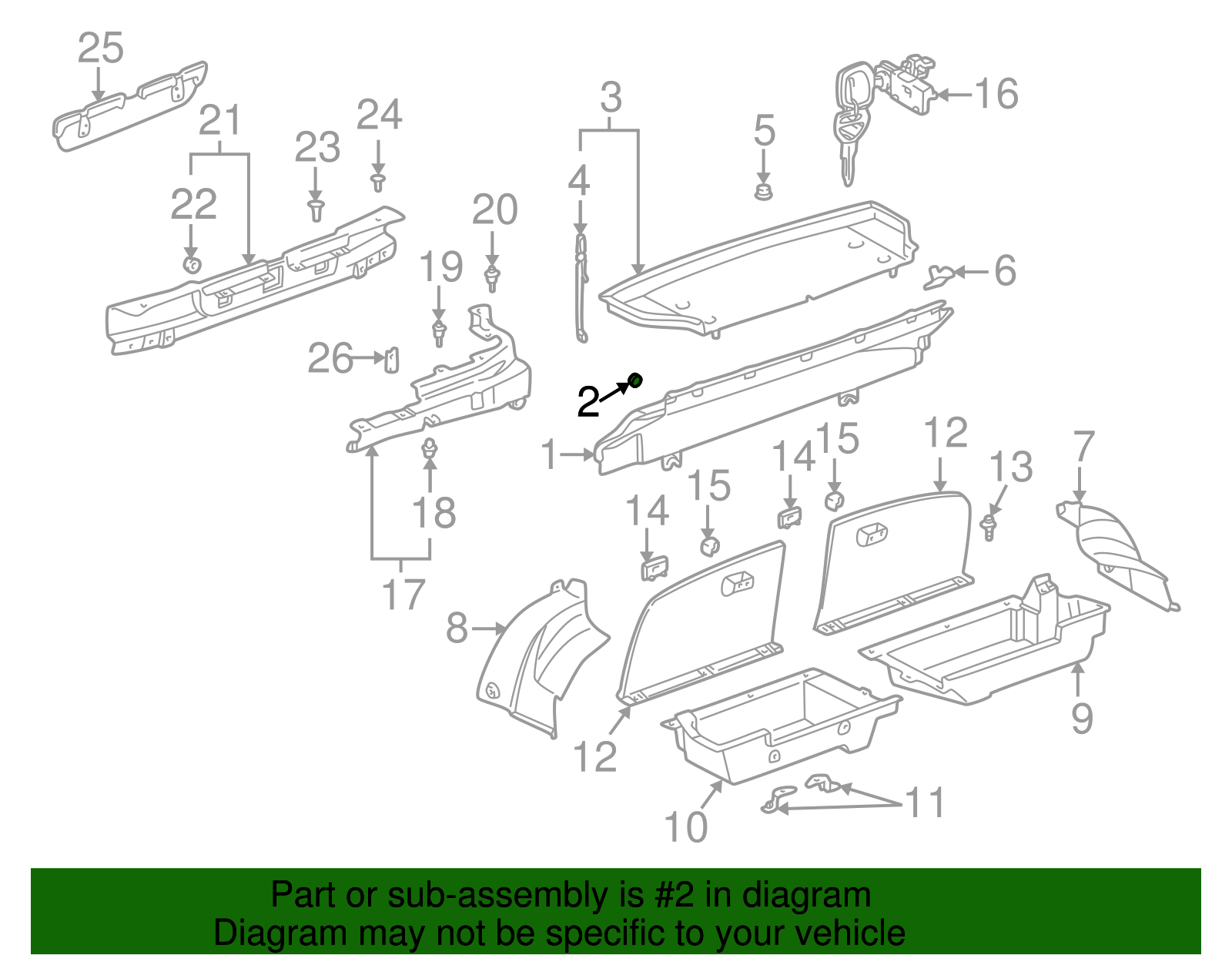 Partition Panel Clip - Toyota (90467-14041-C0)
