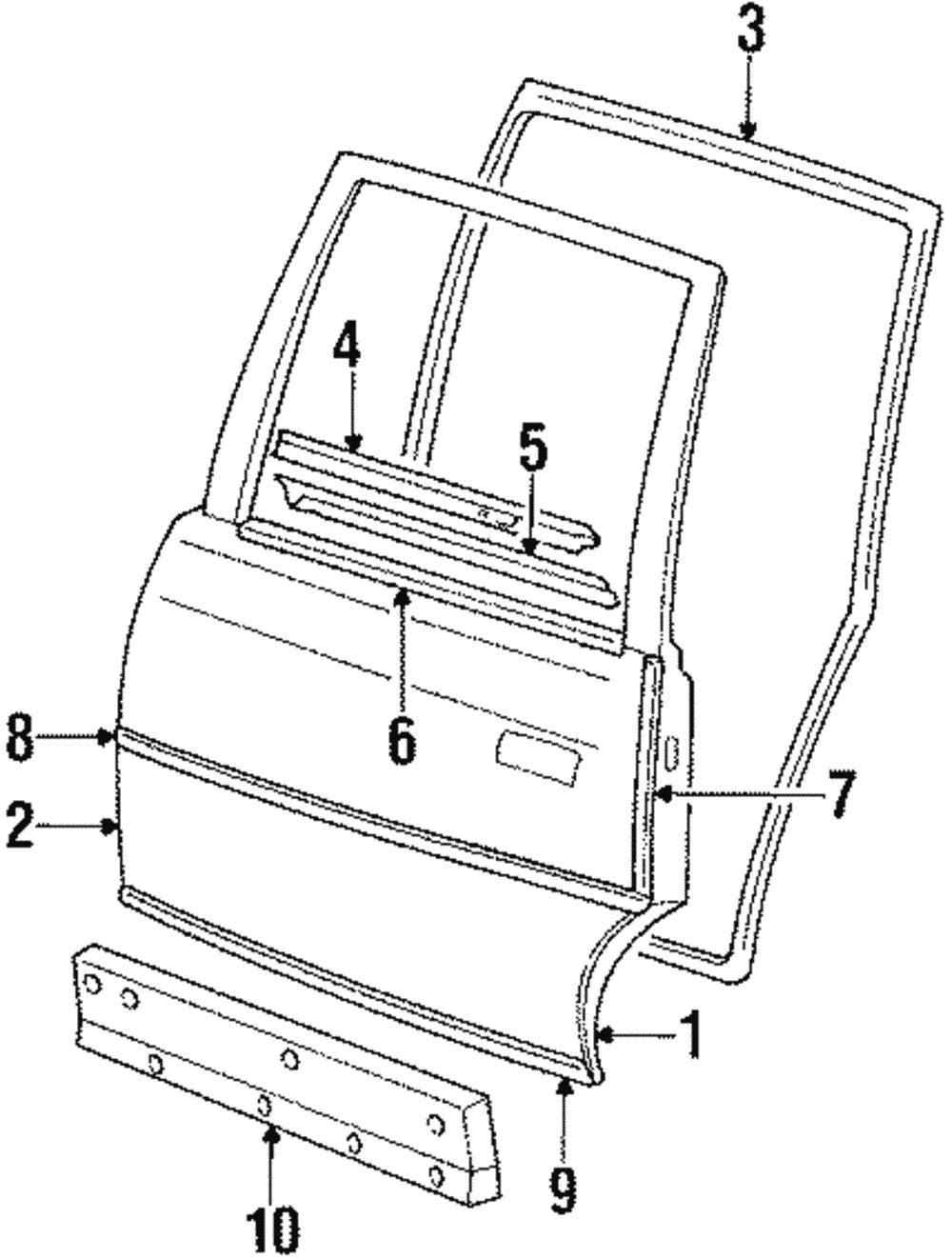 Molding Assembly, Rear S/D Center         <Use 1C5N*Paint To Mat - GM (88961215)