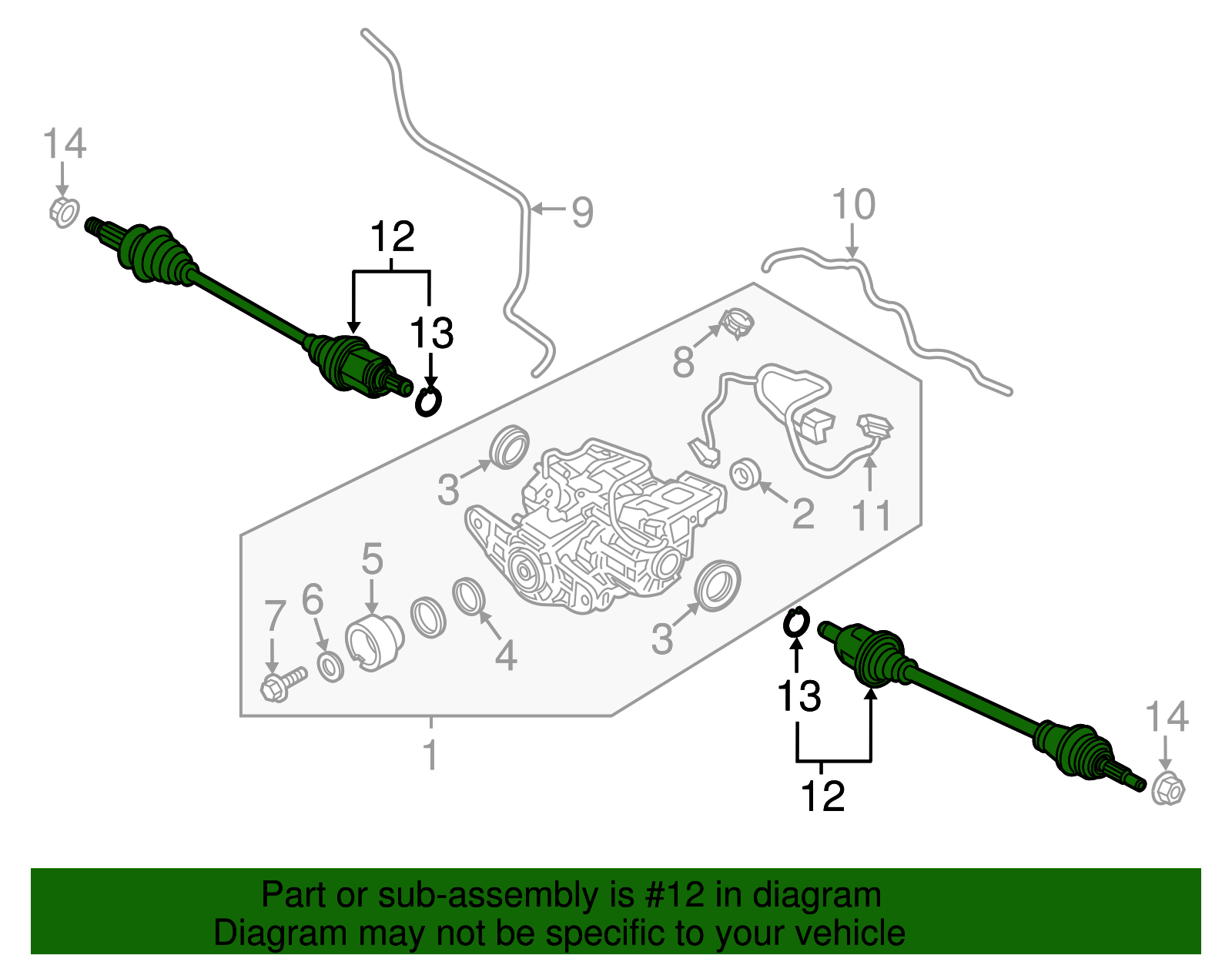 Axle Assembly - Ford (HG9Z-4K138-B)
