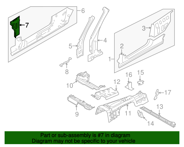 41-21-7-196-125 - Pillar Reinforced - 2008-2013 BMW | BMW Parts Exchange