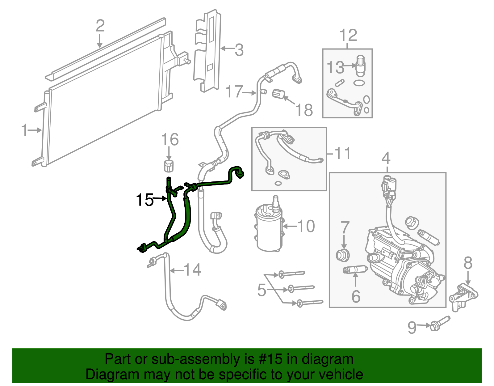 Motorcraft™ A/C Manifold Hose Assembly - Ford (YF-58)