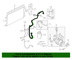2010-2012 Ford A/C Refrigerant Hose AM6Z-19835-B | QuirkParts