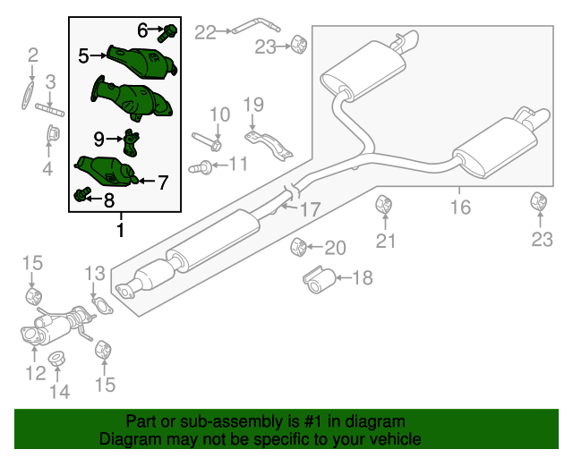 20162018 Ford Explorer OEM Catalytic Converter FB5Z5E212B Ford