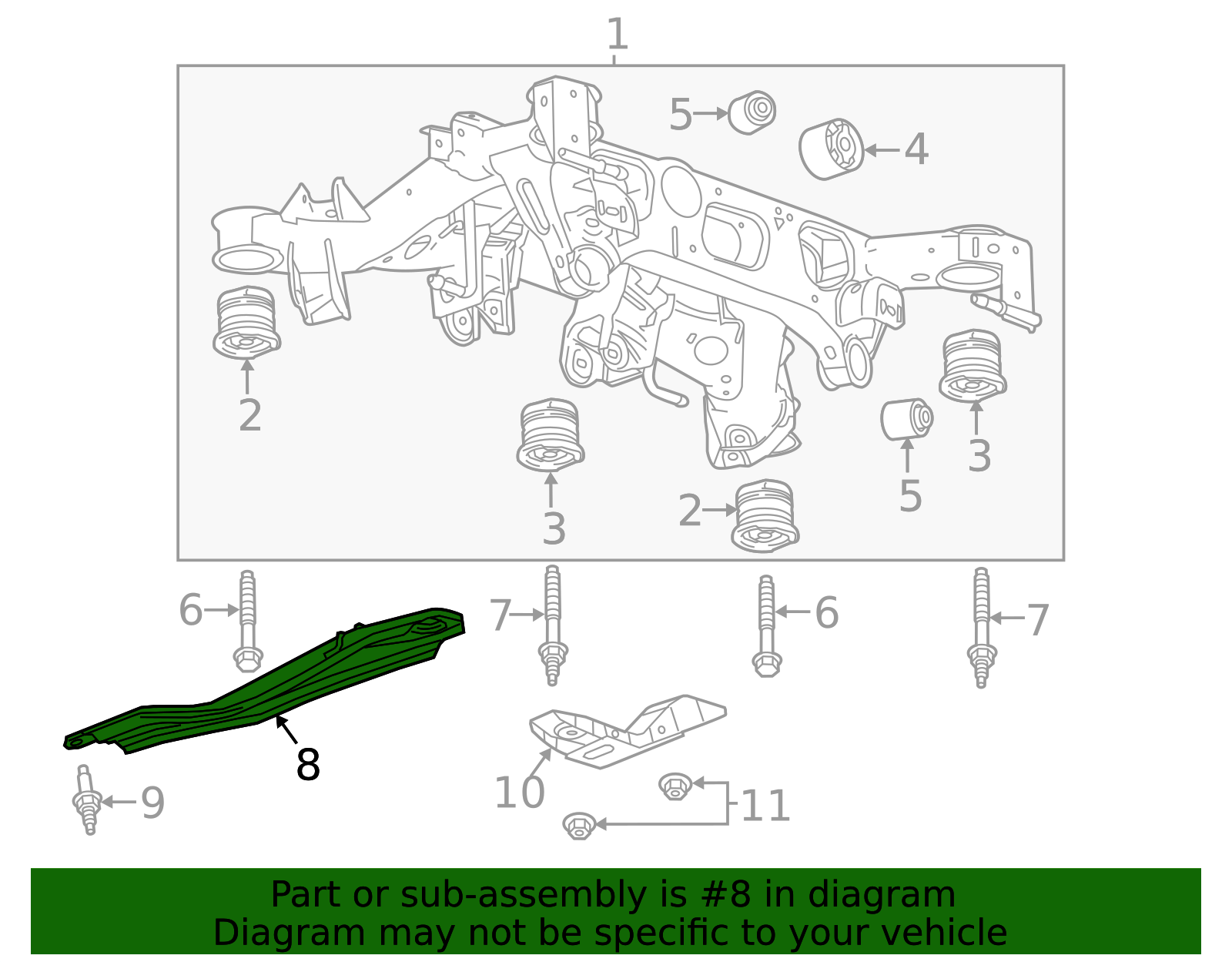 Passenger Side Rear Suspension Bracket - GM (84059924)