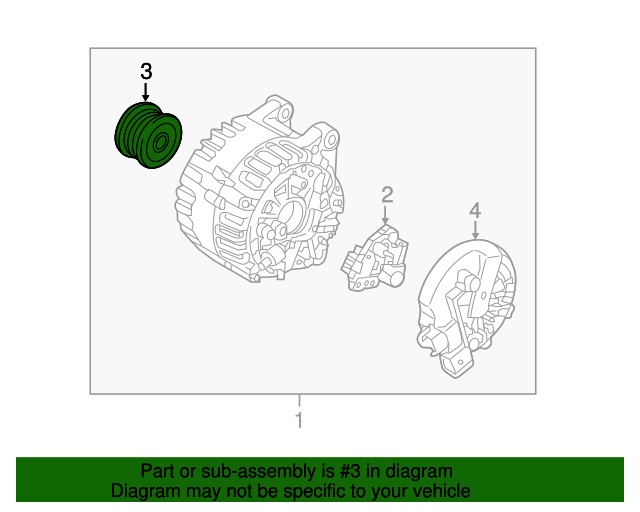 30644031 Alternator Pulley 20142020 Volvo Volvo OEM Parts Direct
