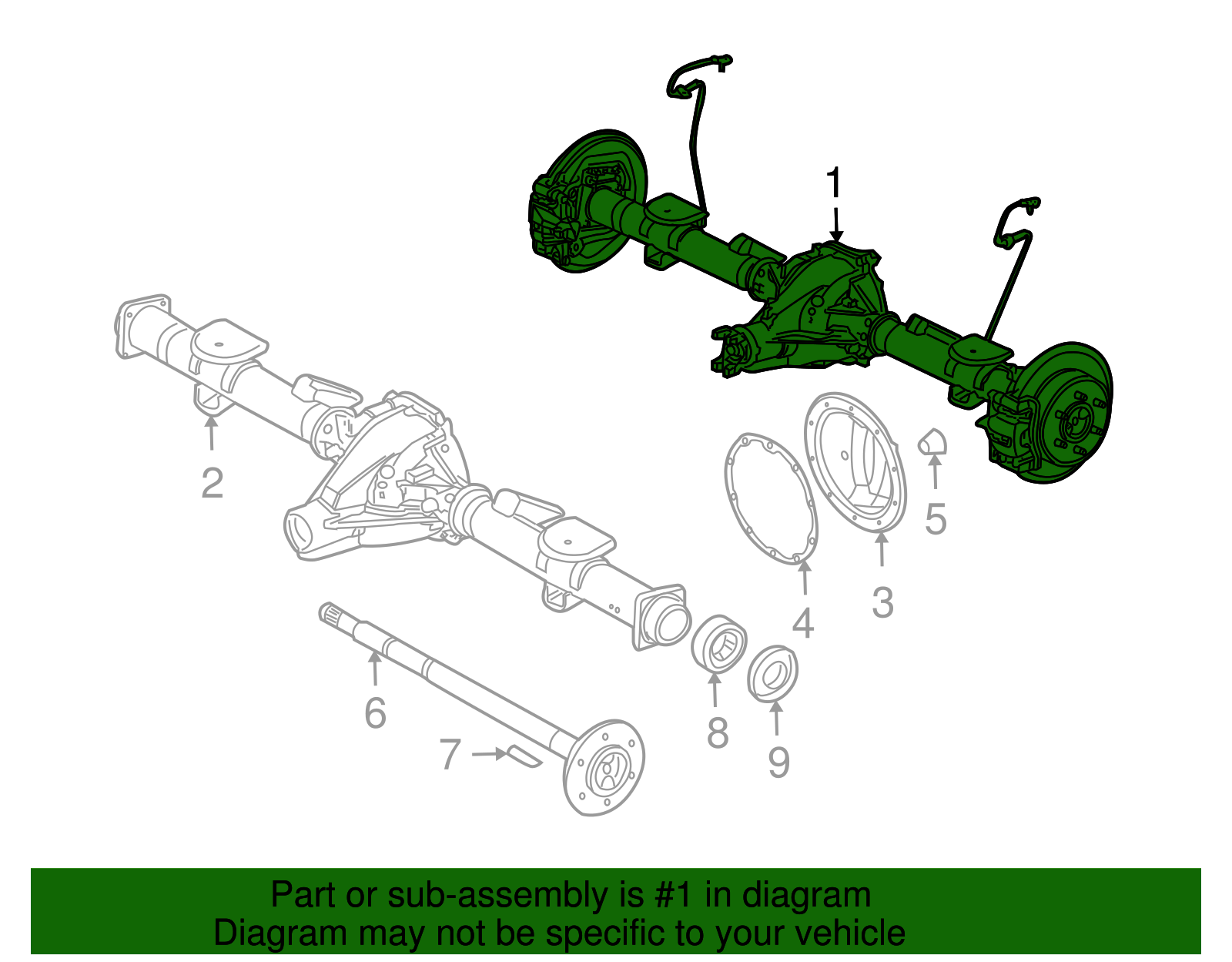 Axle Assembly-Rear (4.10 Ratio) - GM (93356450)