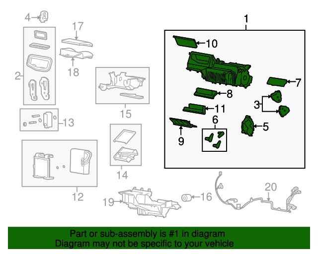 20052010 GM Heater and Air Conditioning Evaporator Case 10393238 GM Parts Center