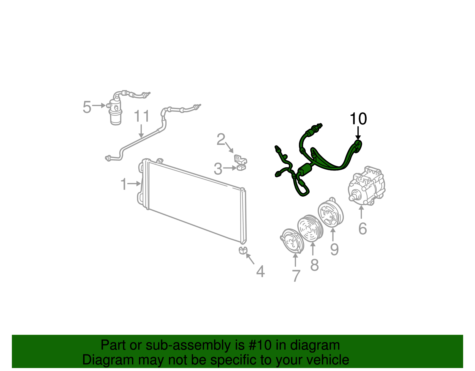 Motorcraft™ A/C Refrigerant Suction Hose - Ford (YF-2949)
