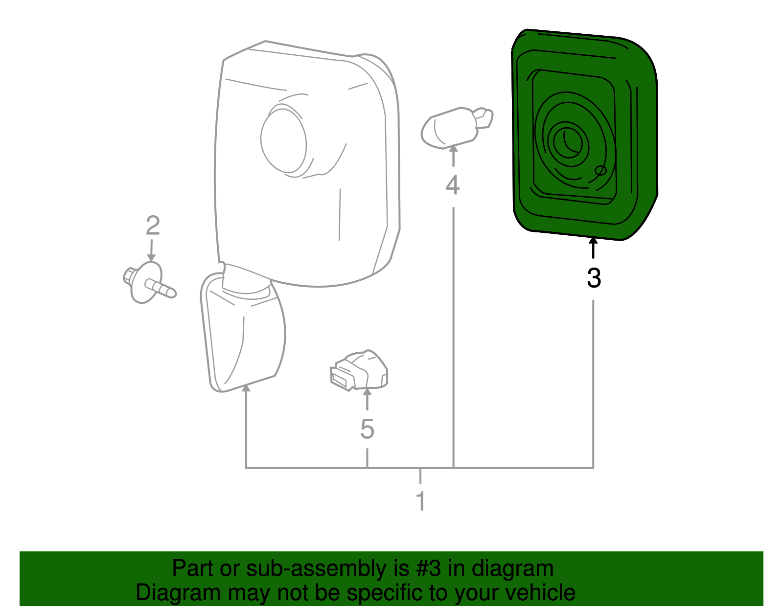 Door Mirror Glass (Left) - Toyota (87961-35870)