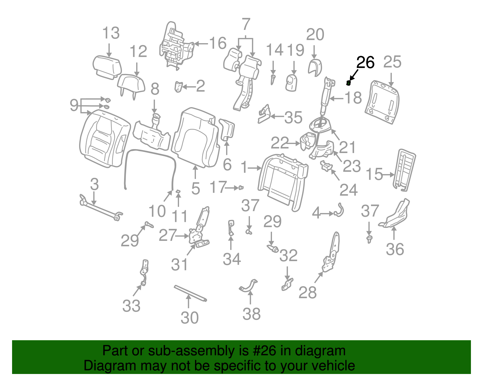 Front Seat Back Finish Panel Clip - GM (84069241)