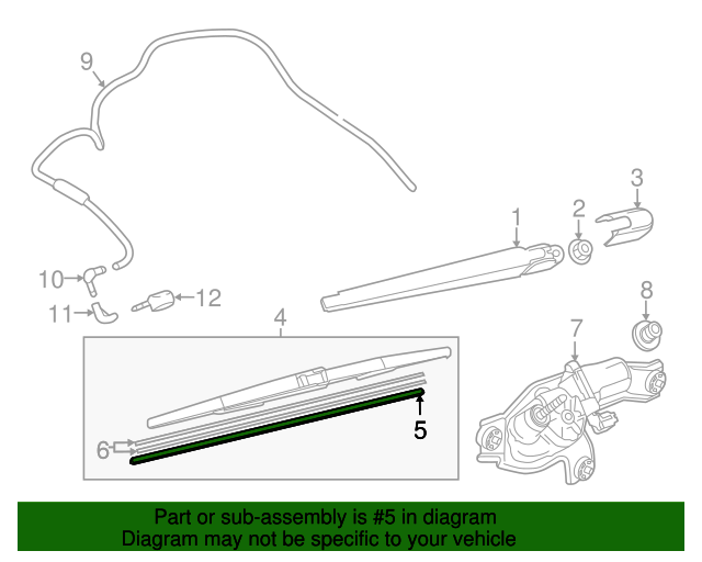 20072024 Mazda Wiper Blade Insert G22E67333