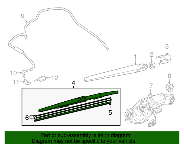 KD4767330 20132021 Mazda CX5 Rear Wiper Blade Mazda Swag