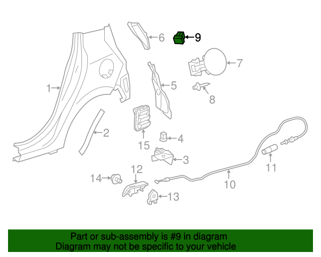20092019 Toyota Fuel Door Spring 7736652011 Toyota Parts